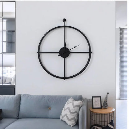 LuxeTijd - Tyst Väckarklocka 50/60cm för Moderna Interiörer