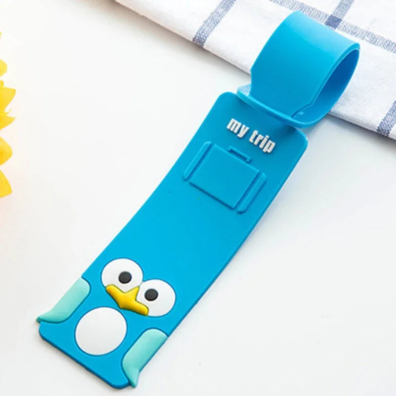 Carvallo Koffertag av silikon med djurmotiv | Adressetikett för resor och bagage | Boardingtag för väskor och resväskor