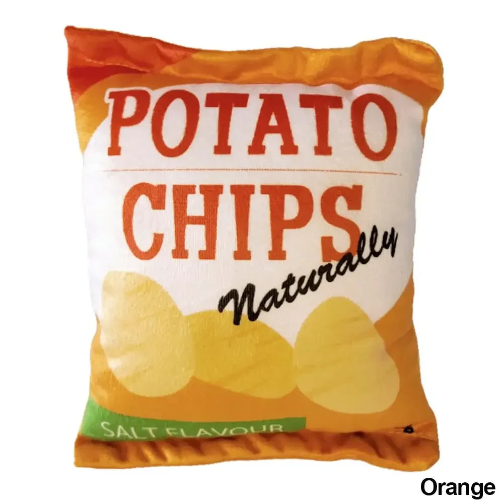 Carvallo | Roligt knastrande leksak för hundar | Potatischips-design | Plysch & Squeak-funktion | För små & medelstora hundar