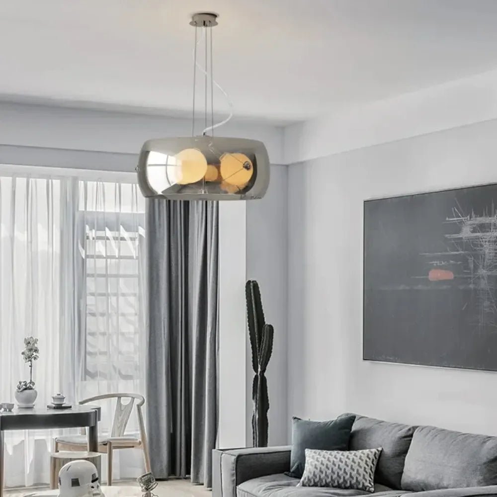 Aurion | Modern glas-LED-hänglampa för kök, vardagsrum och matsal