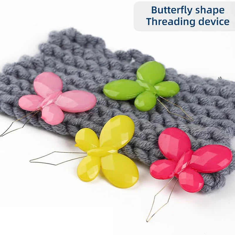 Carvallo Nadelträdare Set Mångfärgad | Trädhjälp för seniorer & nybörjare | Blomform | 10–50 stycken Slumptal