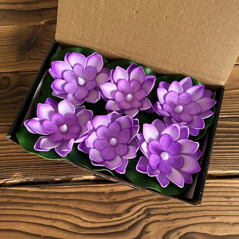 Carvallo Lotuslampa LUMILYA | LED Vattensensor | Varmvitt ljus | För damm, trädgård & fester