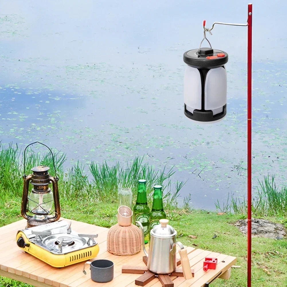 Carvallo Solar Campinglampa | USB & Solenergi Laddning | 6 Ljuslägen | Fällbar & Powerbank – 1000 Lumen