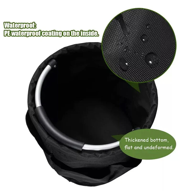 Carvallo Universal-förvaringskorg | Fällbar 17L väska i 600D Oxford | För trädgård, camping, bad & bil | Med multifack