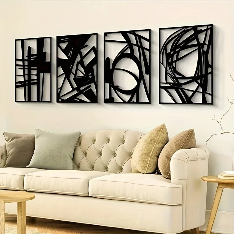 Abstract Art Väggdekoration – Fyra Delar Modern Set