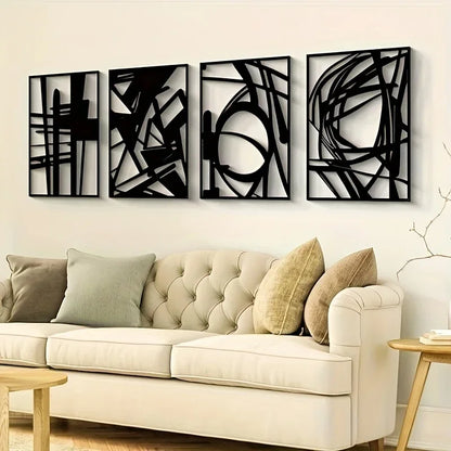 Abstract Art Väggdekoration – Fyra Delar Modern Set