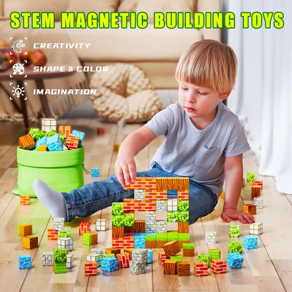 1OOPcs STEM Lärande Magnetiska Byggblock