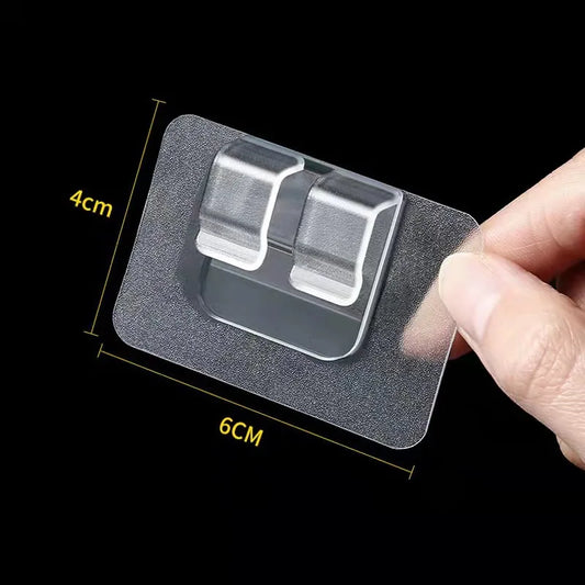 Carvallo Väggkrok ClearFix PowerHook 10-pack | Transparent | Extra stark vidhäftning | 4×6 cm & 6×6 cm | För kök, badrum & hem