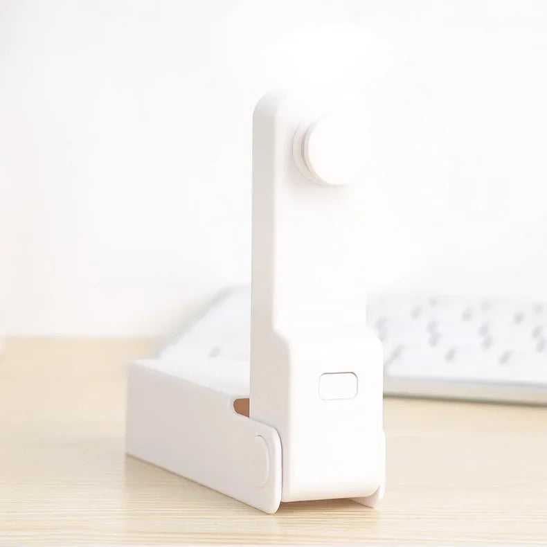 Carvallo-Fällfläkt BrisaFold | USB-laddningsbar & bärbar | Tyst & kraftfull | För skrivbord & på språng