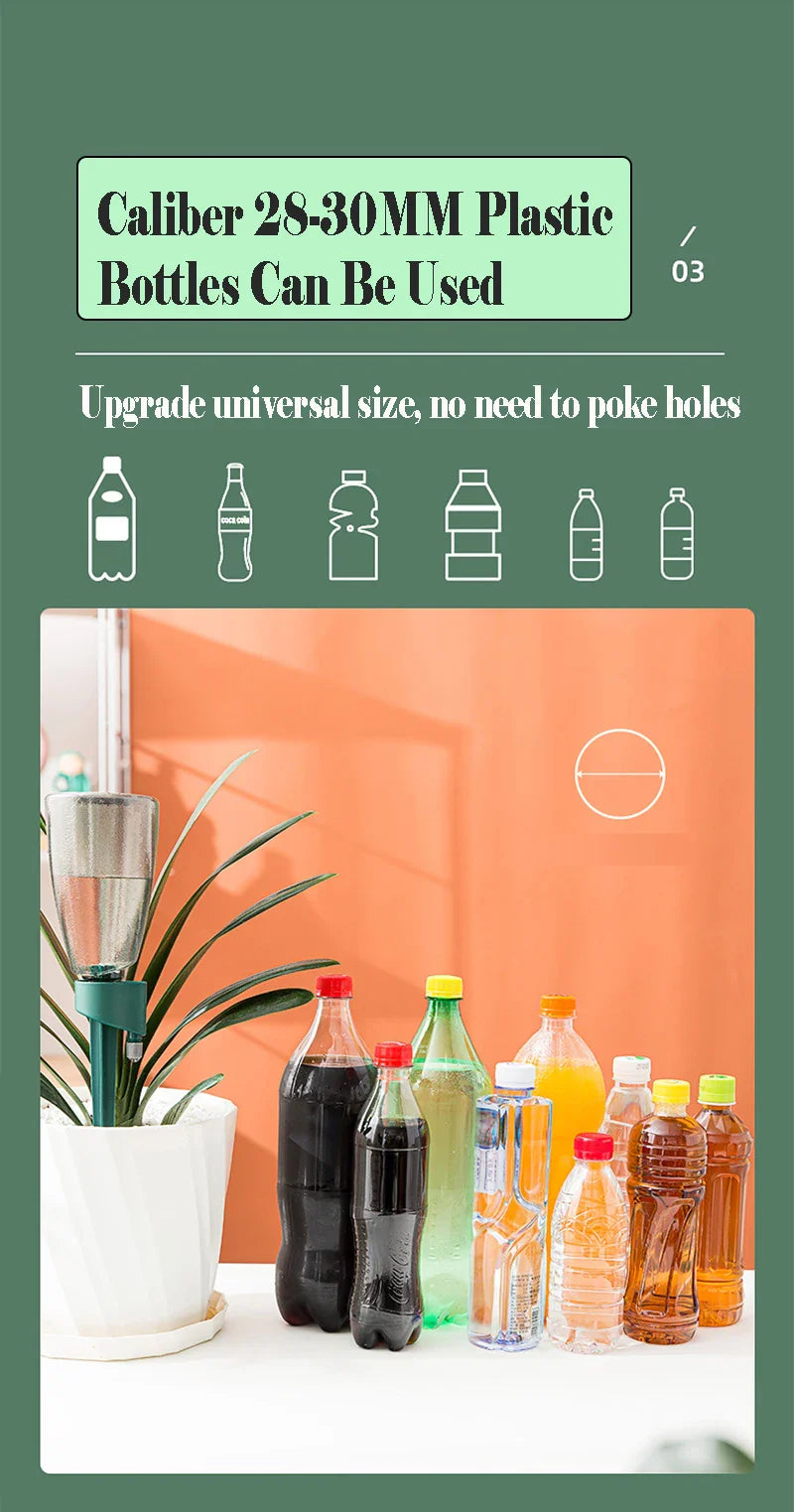 Carvallo Bewässerungsaufsatz | För PET-flaskor | Droppbevattning med hastighetsreglering | 2-pack