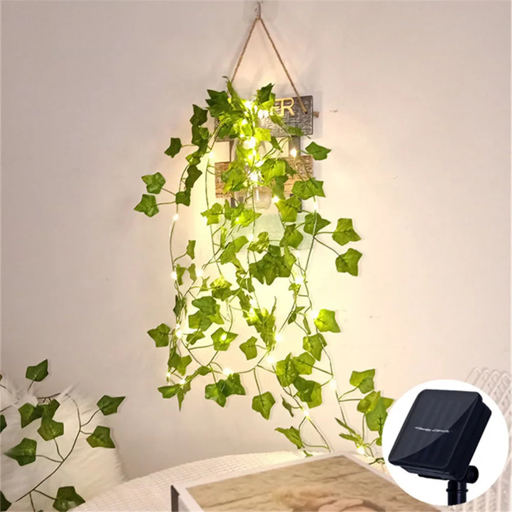 Carvallo-Lichterkedja SoliBlossom | Solrosdekoration med blad | Varmvit | 8 lägen | För trädgård, staket & bröllop