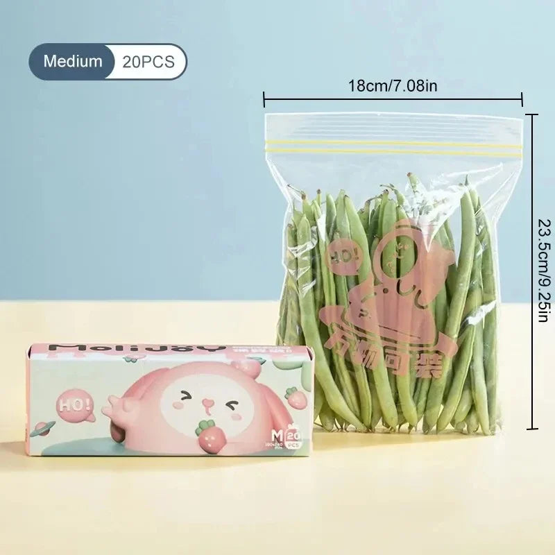 Carvallo ZipFresh Set | Återanvändbar & Lufttät | 3 Storlekar | För Kök, Frys & Måltidsförberedelse