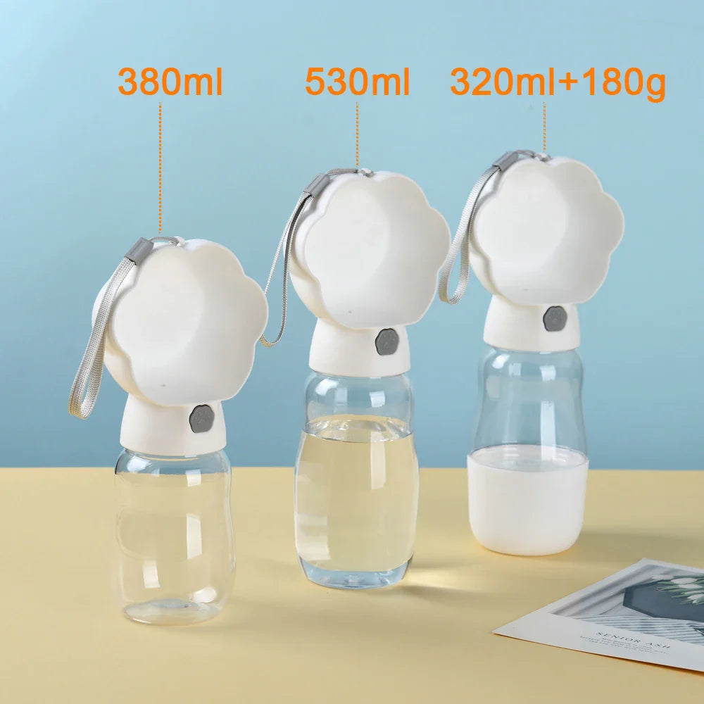 Carvallo DuoBottle | 2-i-1 hunddryckflaska & foderförvaring | Läckagesäker & bärbar | För på språng, promenader & resor