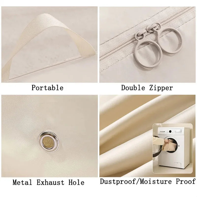 Carvallo-kompressionstasker Packura AirZip | Platsbesparande klädesorganisatörer | Vattentåliga & Lätta | M/L storlekar