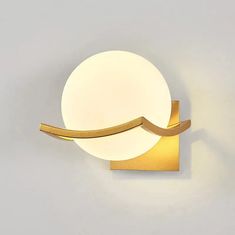 LED-vägglampa i glas – Modern, Dekorativ belysning