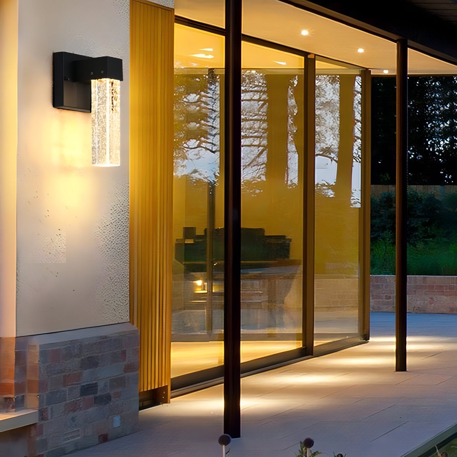 Raiden - Crystal IP65 Utomhus Vägglampa med Aluminiumkropp