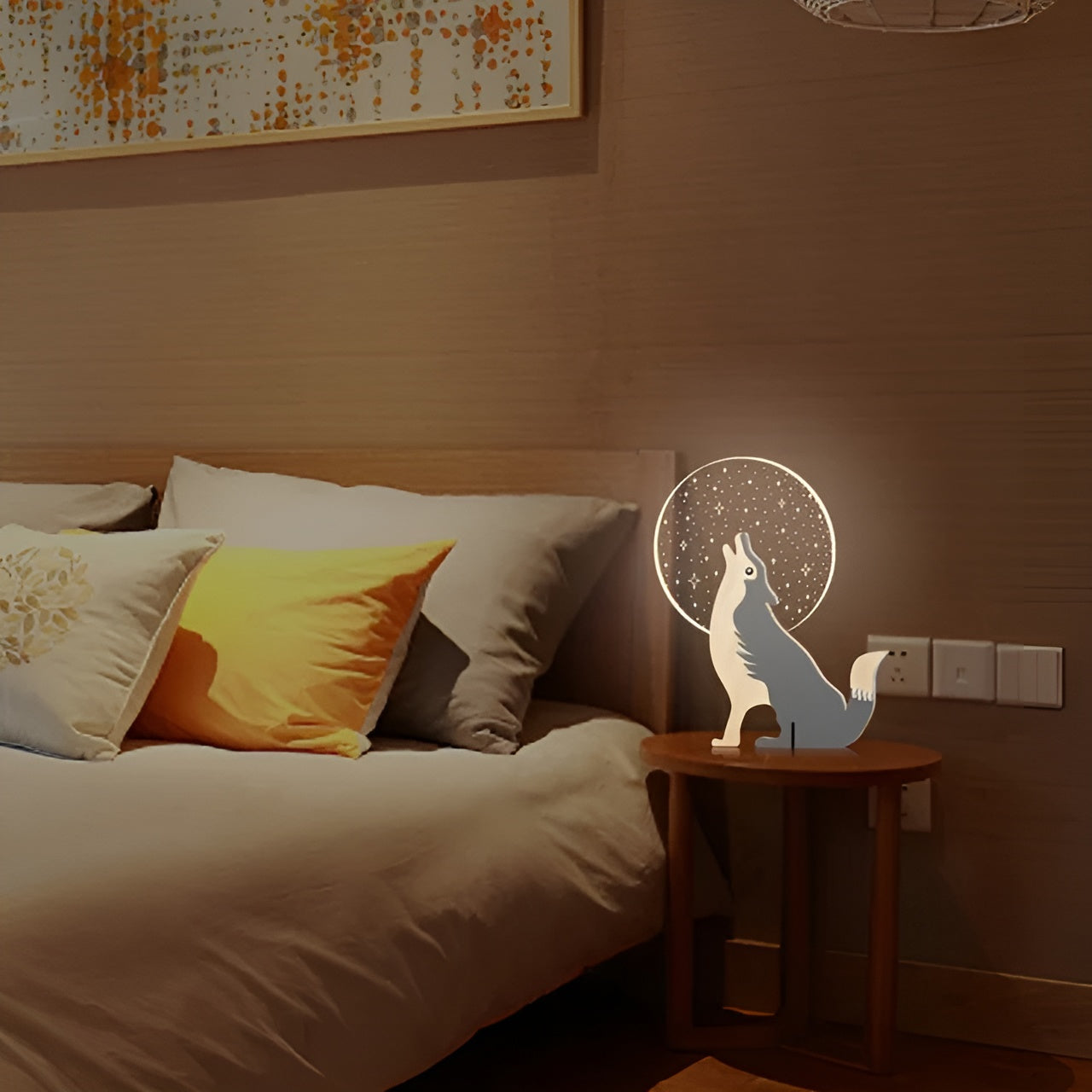 Barnlampa i trä - Varm, Mjuk Belysning för Mysiga Kvällar