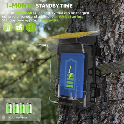 50MP 4K Trail Cam Fånga Vilt Dagen eller Natten