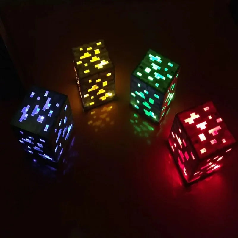 Lekfulla LED Block Lampor - Kreaativ Belysning för Spelare