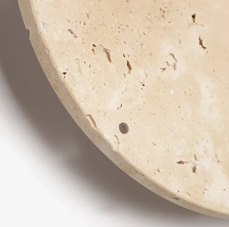 RoyaleGlow Elegant Wabi-Sabi Naturlig Sten Klocka - Tidlös Heminredning