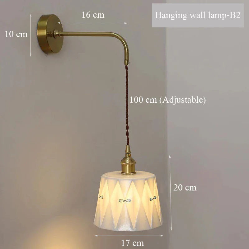 ZenGlow - Japansk Retro Vägglampa med Dragströmbrytare