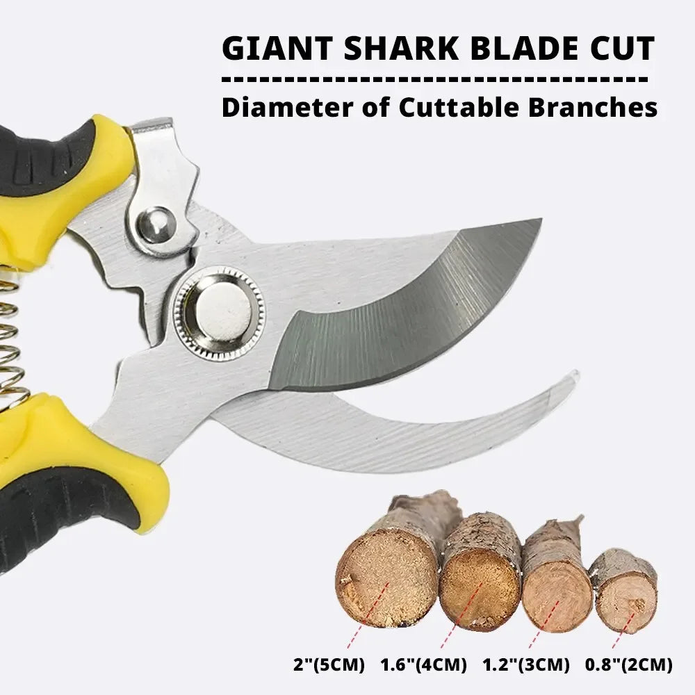 PrecisionCut Beskärningssaxar | Rostfritt Stål Trädgårdssax för Klippning