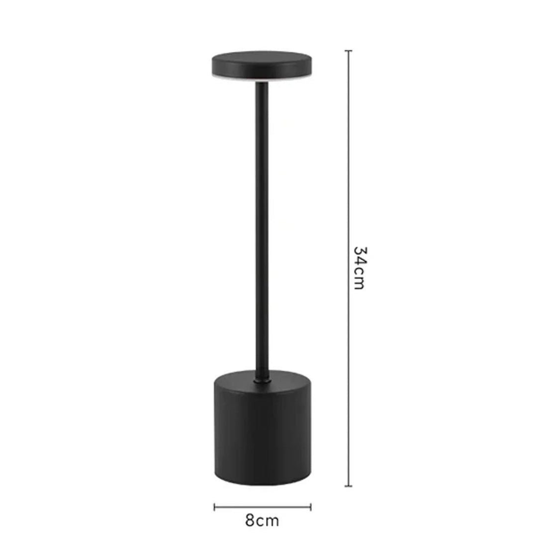 LumoTouch™ LED bordslampa | Trådlös &amp; Återuppladdningsbar | Touchsensor | 3-stegs dimmer | Modern aluminiumdesign
