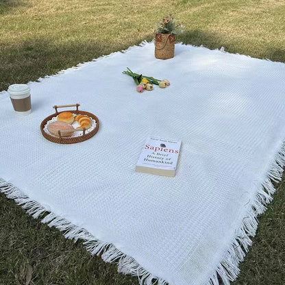 Boho Picknickfilt med fransar
