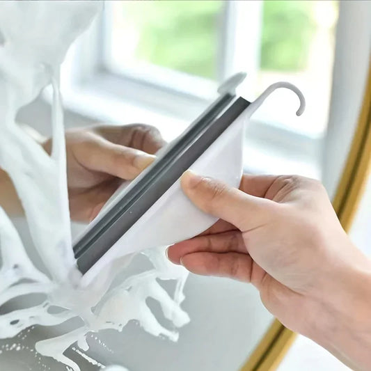 Carvallo Mini Duschabzieher | Praktisk fönsterskrapa | Silikonblad för speglar, kakel och fönster