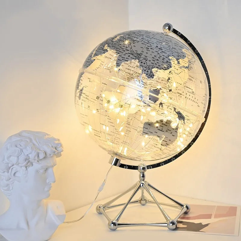 Royaleva LED Rotating World Globe Lamp – Belyst Jord Dekorationsbit