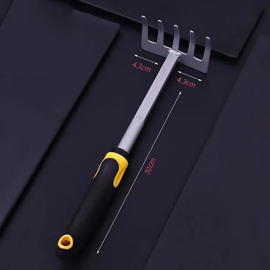 Carvallo Trädgårdsverktygset 4-delat | Rostfritt stål | Hacka & Spade | För grävning, plantering & rensning