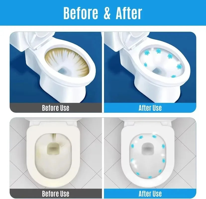 Carvallo WC-Gelblommor | Doftgel för toalett & urinal | Rengörande, Antibakteriell & Dekorativ | 12 blommor per stick