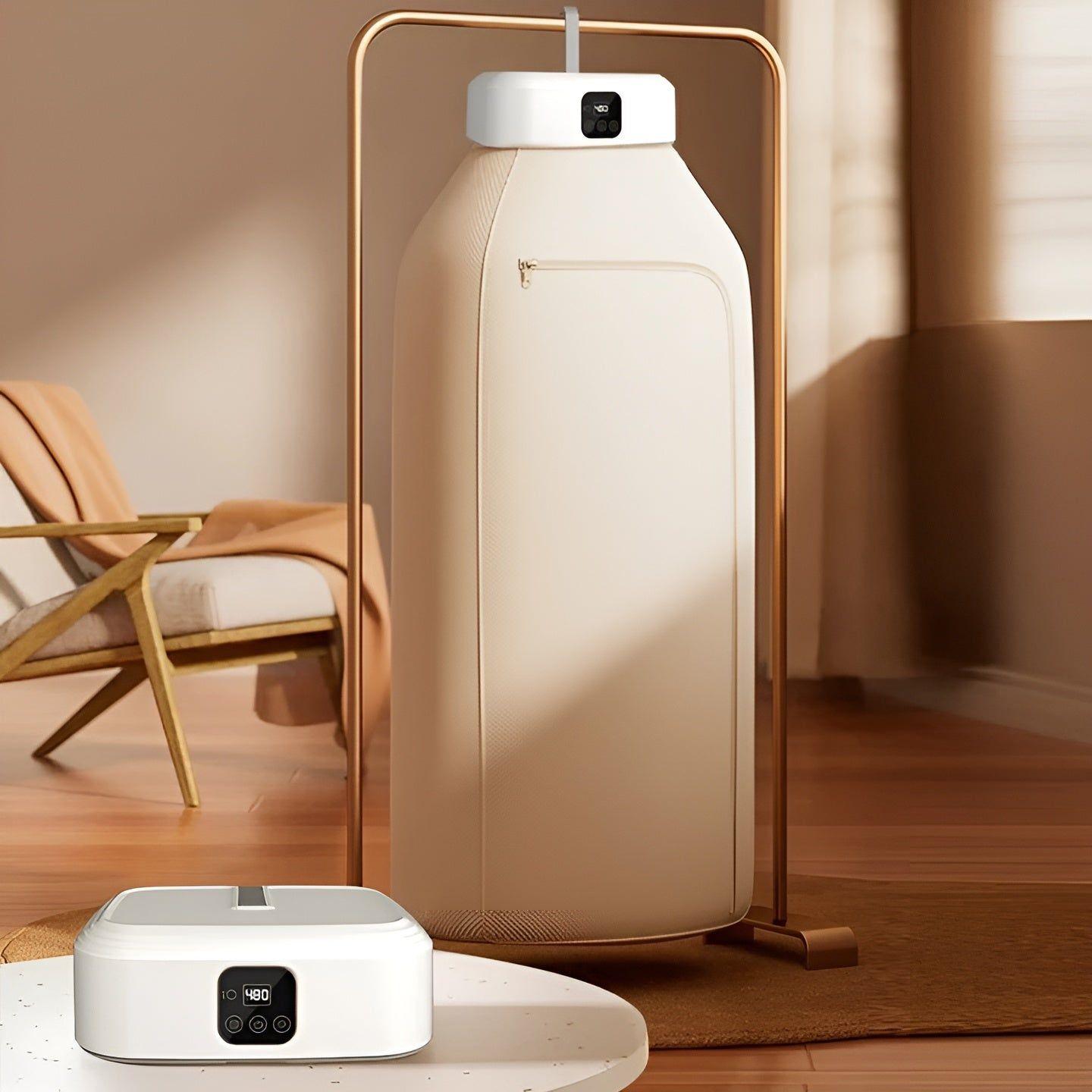 QuickDry Torktumlare – Bärbar Mini Elektrisk Klädtork med Torkväska