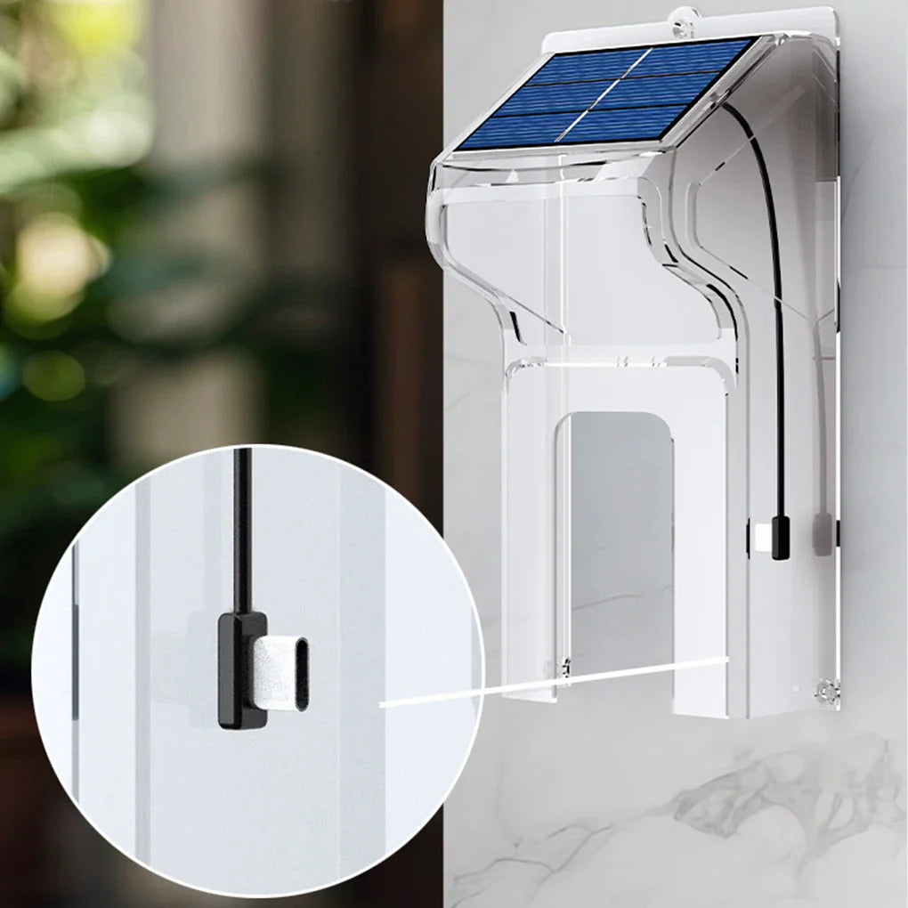 Carvallo DoorCam Trådlös HD-video dörrklocka med solenergi och WLAN | IP65 Vattentät