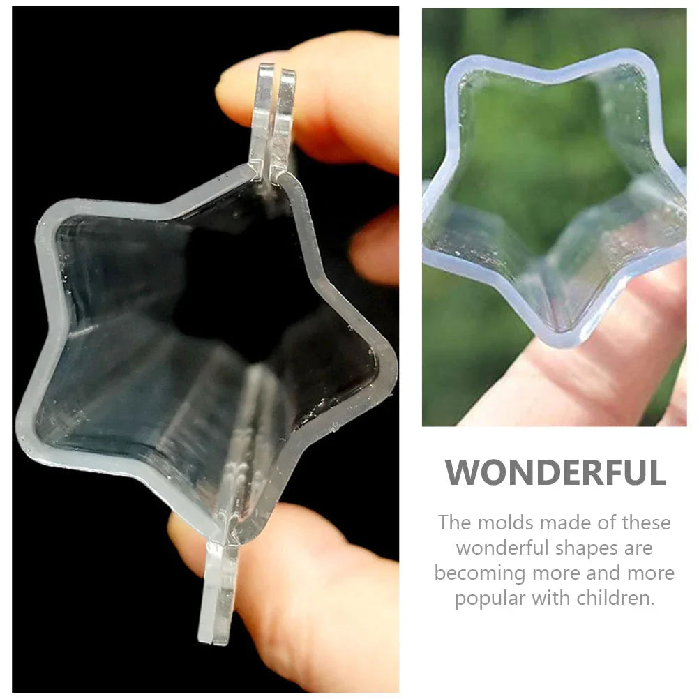 Carvallo Frukt- & Grönsaksform Set | Hjärta & Stjärna | Återanvändbara tillväxtformer i plast | 20 × 6,5 × 4 cm