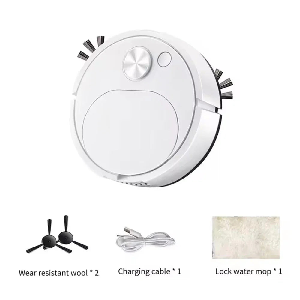 Carvallo ProMotion Smart Saugrobot 3-i-1 | 4000Pa effekt | Moppa, suga & feja | För mattor, kakel & djurhår