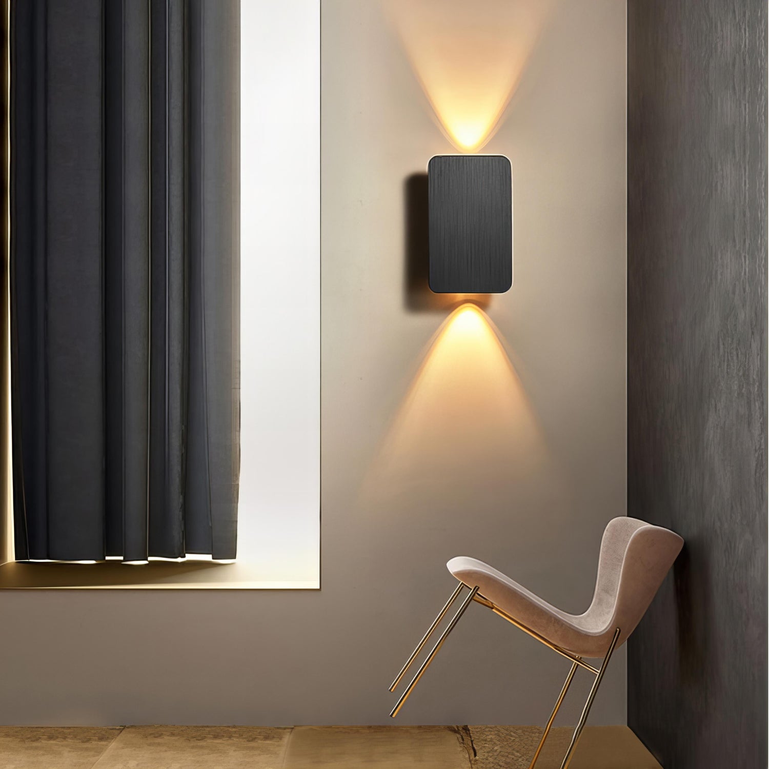 Vägglampa Modern Metall Rektangulär LED Inomhus
