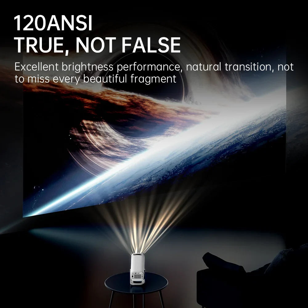 Carvallo Mini Beamer | Android 11 | 4K-kompatibel & 720P HD | Bärbar hemmabio