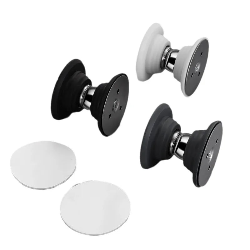 Carvallo Magnetisk Dörrstoppare | Utan borrning | Silikonstötdämpare 4,7 cm | Vindsäker & Väggvänlig