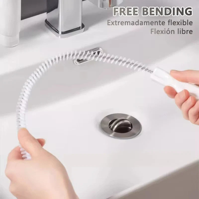 Carvallo Rörrensare Borste | Flexibel Avloppsrensare för Kök & Bad | 45/65 cm Längd | Återanvändbart Rengöringsverktyg