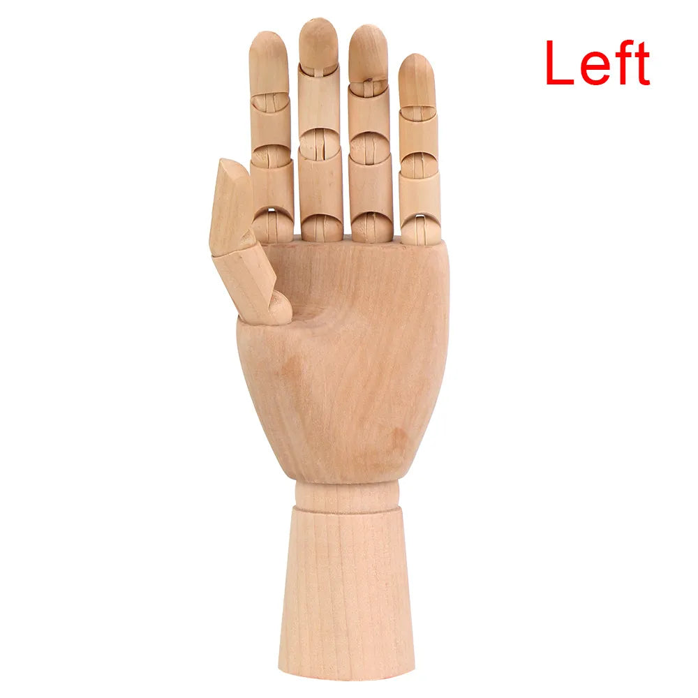 Trä Flyttbart Handmodell 25cm Modern Konst Referens