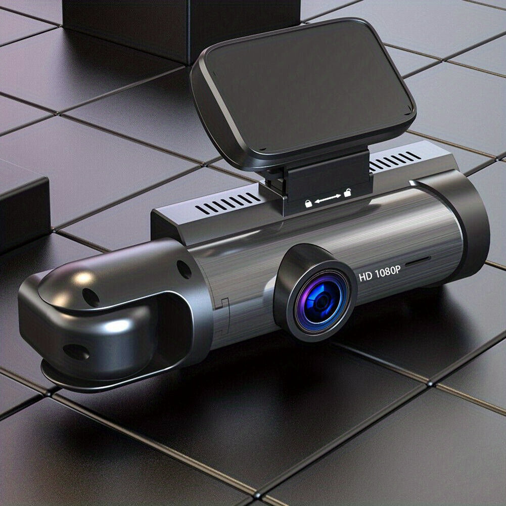 1080P WiFi Dubbelkamera Dash Cam – Främre &amp; Inuti Bilkamera med IR Nattvision &amp; Loopinspelning