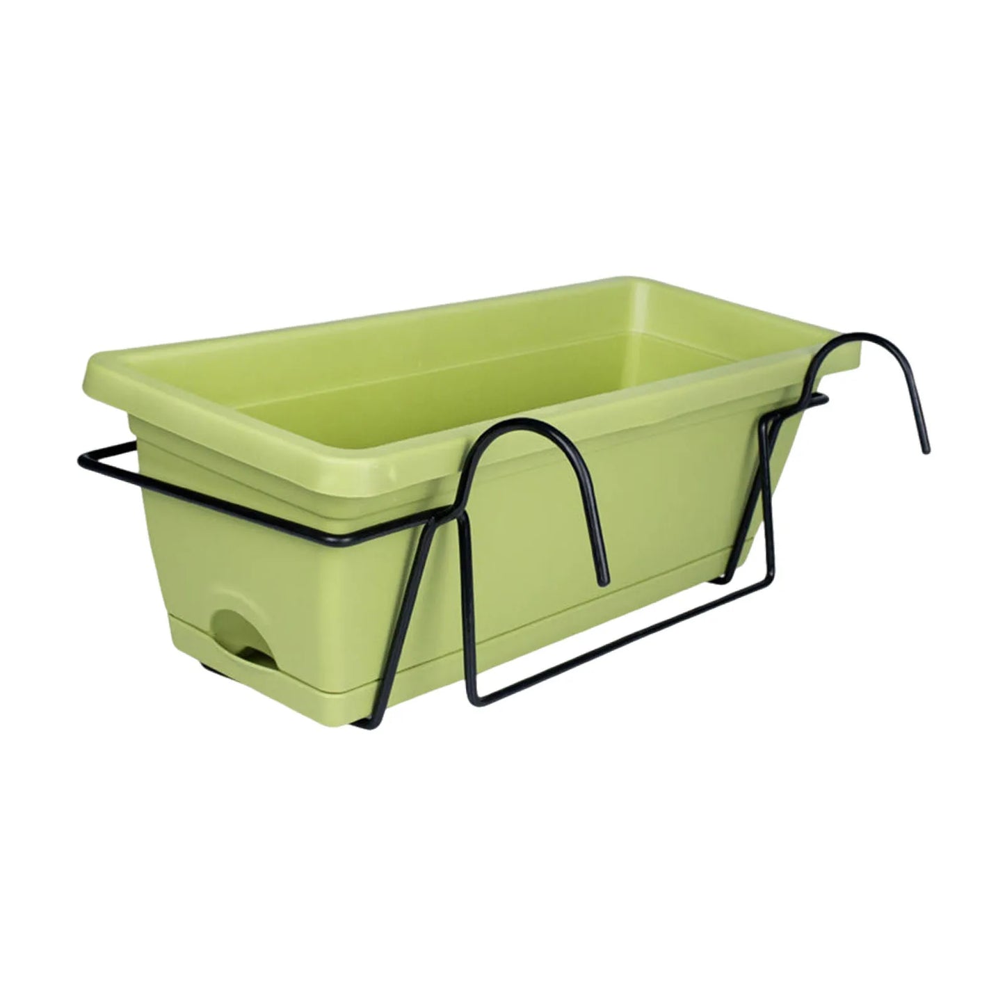 Carvallo planter box | For balcony railing | With drainage tray & suspension | Robust & weatherproof