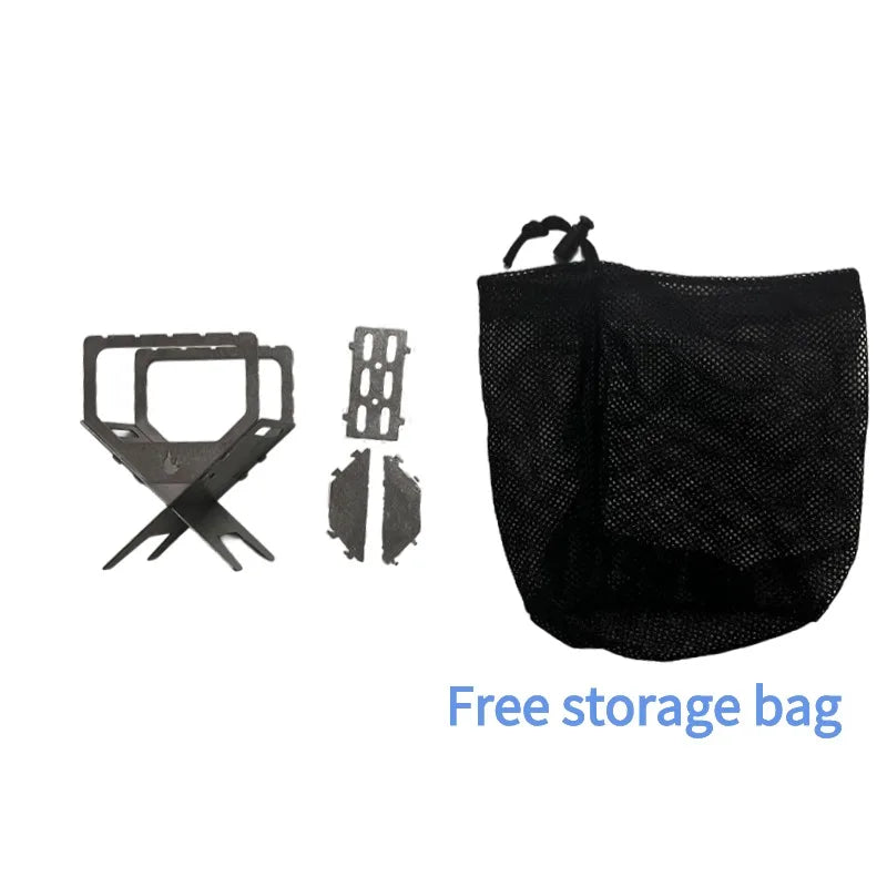 Carvallo Essence Mini-aromatermisk ugn av titanlegering | Fällbar alkoholugn & rökelsehållare för camping & hem – Ultralätt & bärbar