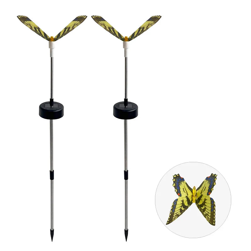 Carvallo Solar-fjärilsbelysning 2-pack | Färgglad & Stämningsfull | För trädgård, balkong, fester & bröllop