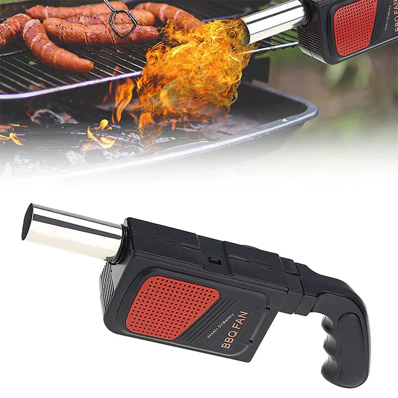 Carvallo FireBoost Elektrisk BBQ-fläkt Handhållna blåsa | Bärbar grillfläkt för kolgrill & camping