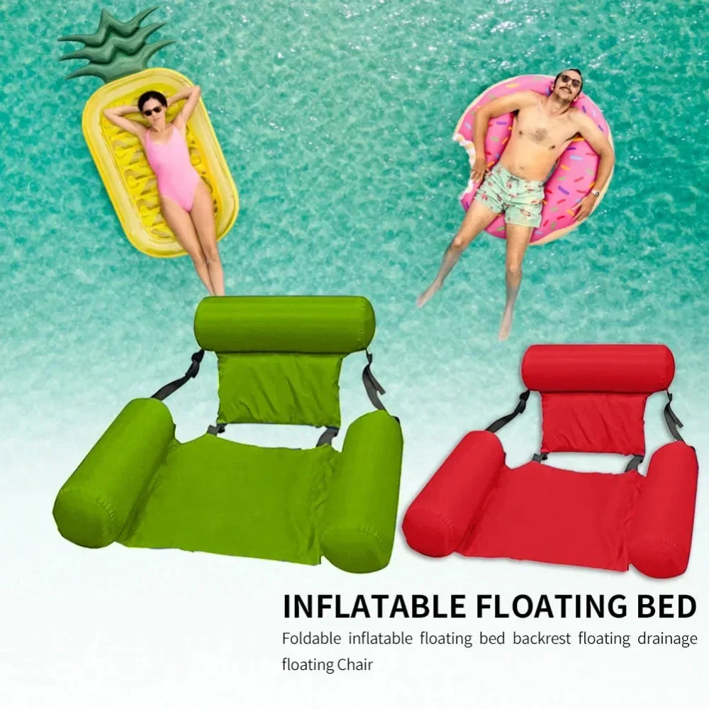 Carvallo Vattenshängstol | Justerbar & Bärbar | AquaLiva Pool-Lounge för Strand & Swimmingpool – 100×120 cm