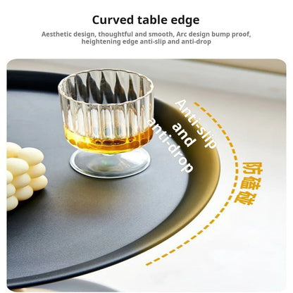 Auranelle | Rund designad sidobord i ljus italiensk lyxstil