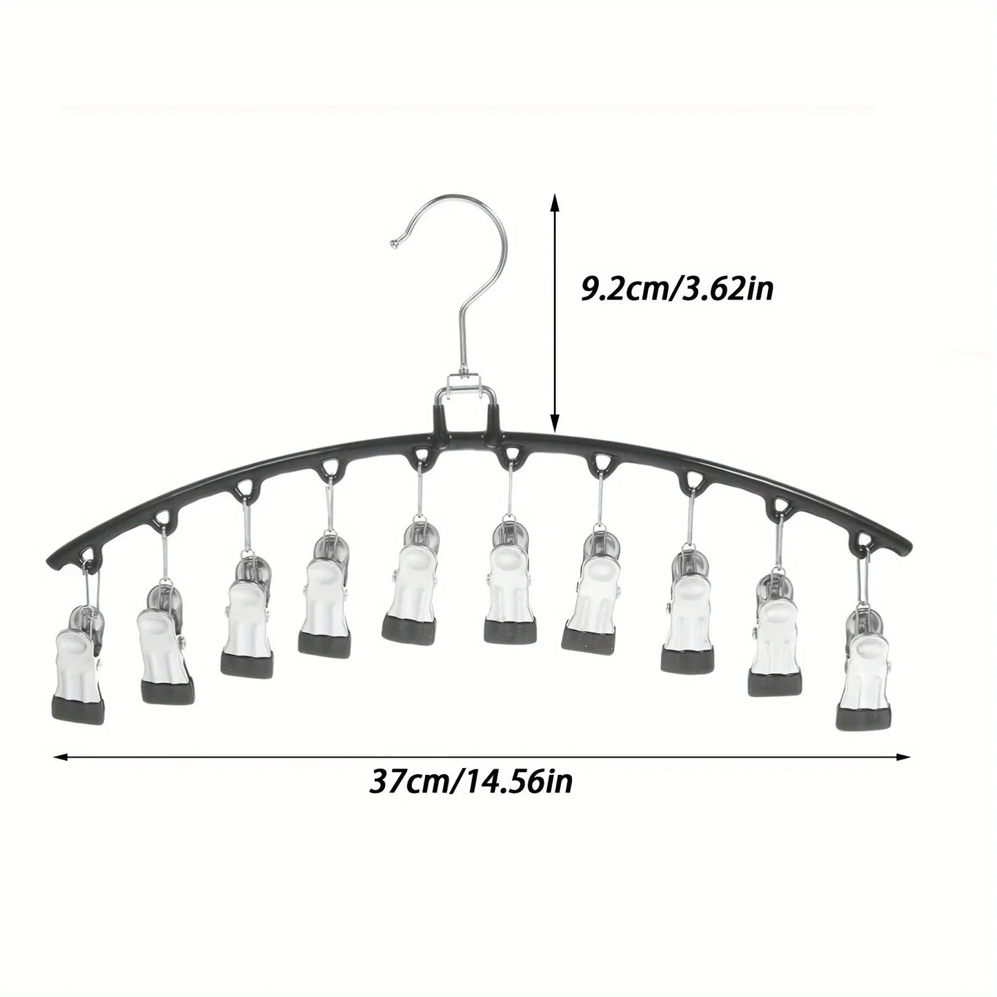 Carvallo Leggings-Organizer Klädhängare med 10 clips | För upp till 40 leggings | Platsbesparande hängregal | Garderobsförvaring
