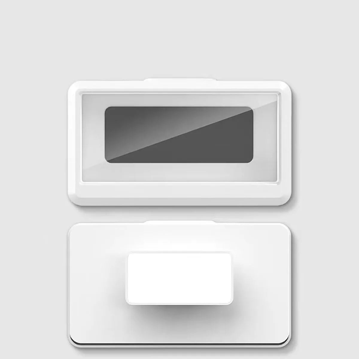 Carvallo Touch | Vattentät telefonhållare för badrummet | Väggmonterad smartphone-box med pekskärm | Självhäftande | För mobiler upp till 6,8"